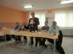 Zľava: Maroš Smolec, starosta obce Ľuboš Stríž, Pavol Holeštiak, Martin Lacko, Roman Michelko