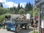 traktor plný odpadu - vozidlo obsluhoval Pavol Gunčaga
