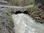 Priepusty a rozvodnený potok v Riečkach