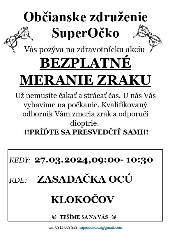meranie zraku