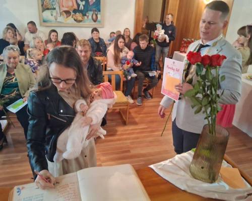 Privítanie najmenších obyvateľov obce Klokočov